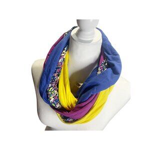Costa Rica Handmade Multicolor Floral Infinity Scarf Colorful Y2K
